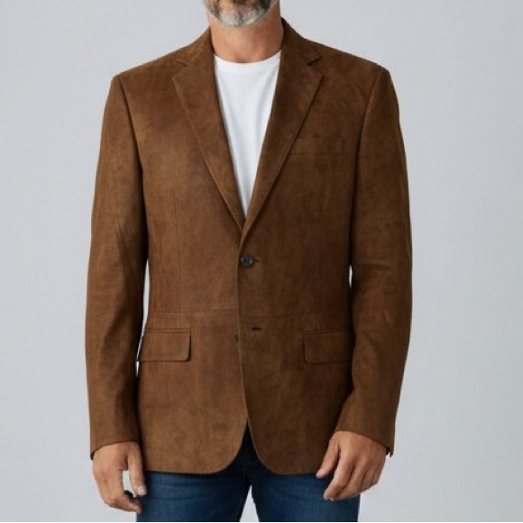 Daniel Cremieux Other - Men's CREMIEUX Brown Micro Suede Two-Button Blazer Size 40R